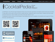 Tablet Screenshot of cocktailpedia.us